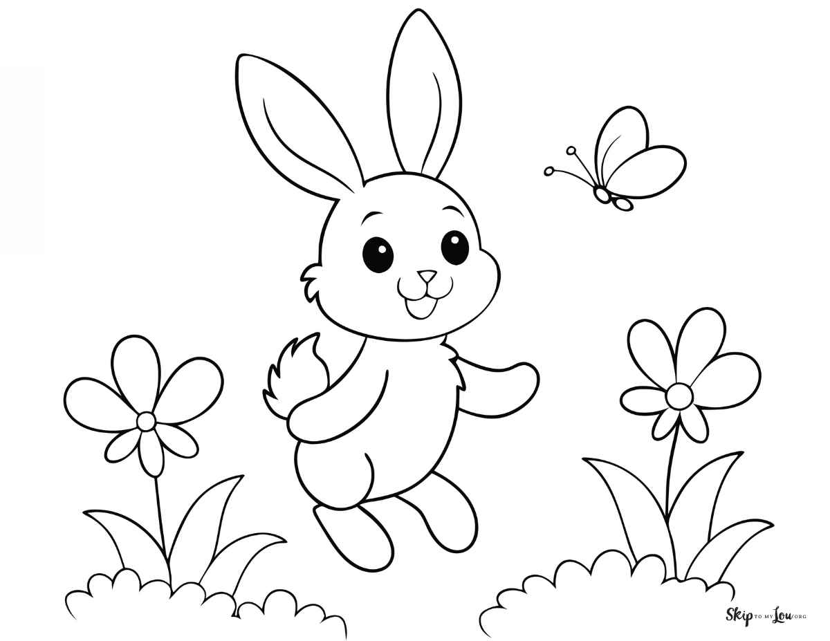 bunny images to color bunny images to color