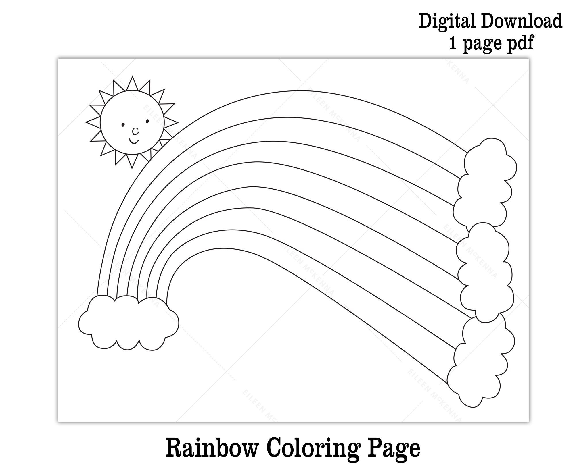 rainbow coloring sheet printable rainbow coloring sheet printable