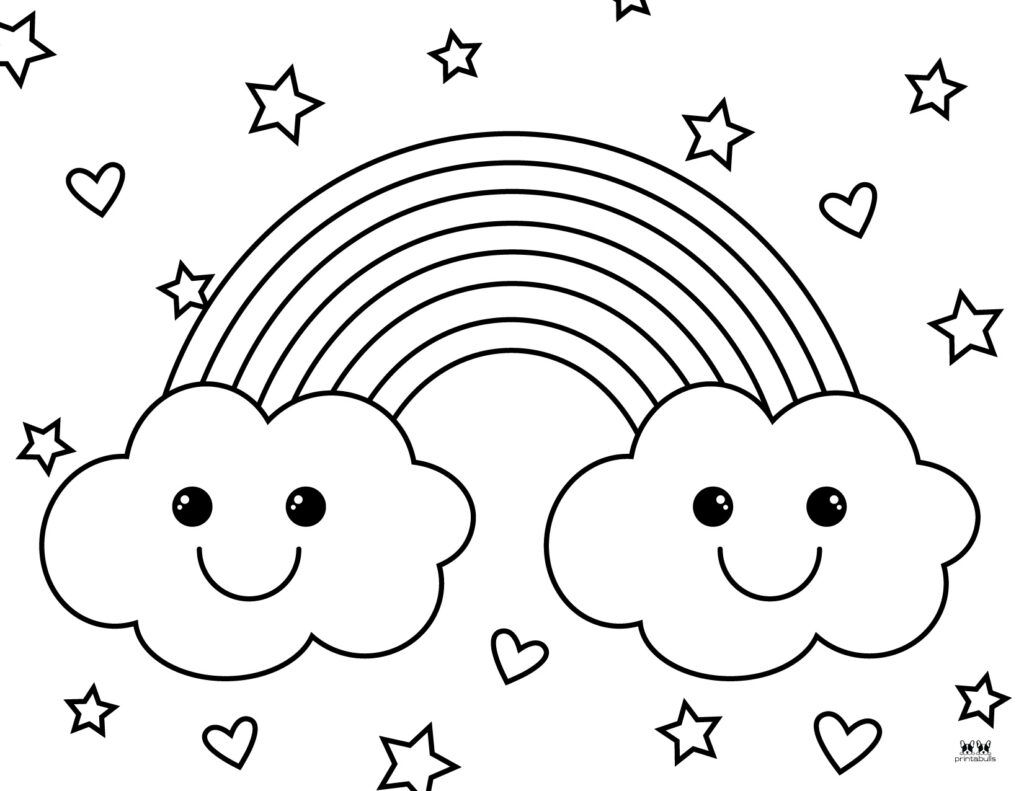 printable rainbow coloring pages printable rainbow coloring pages