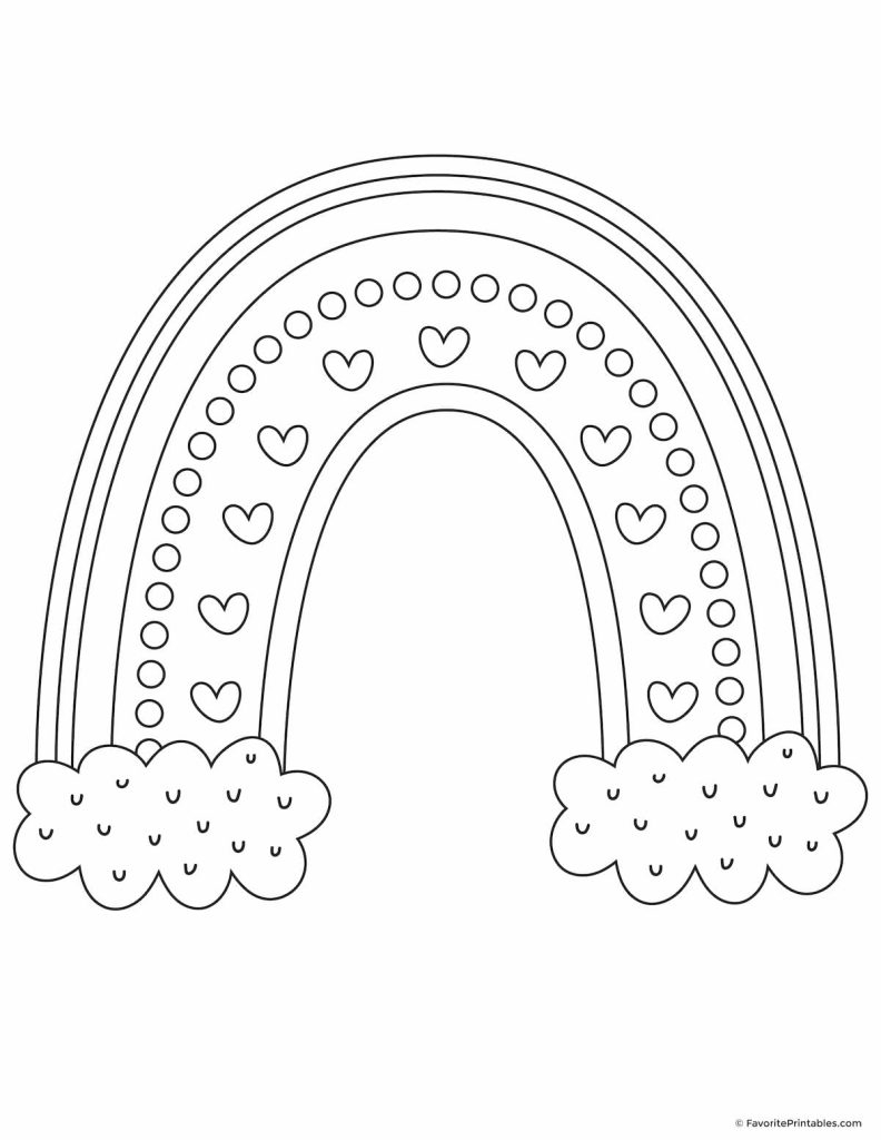 rainbow coloring pages printable free rainbow coloring pages printable free