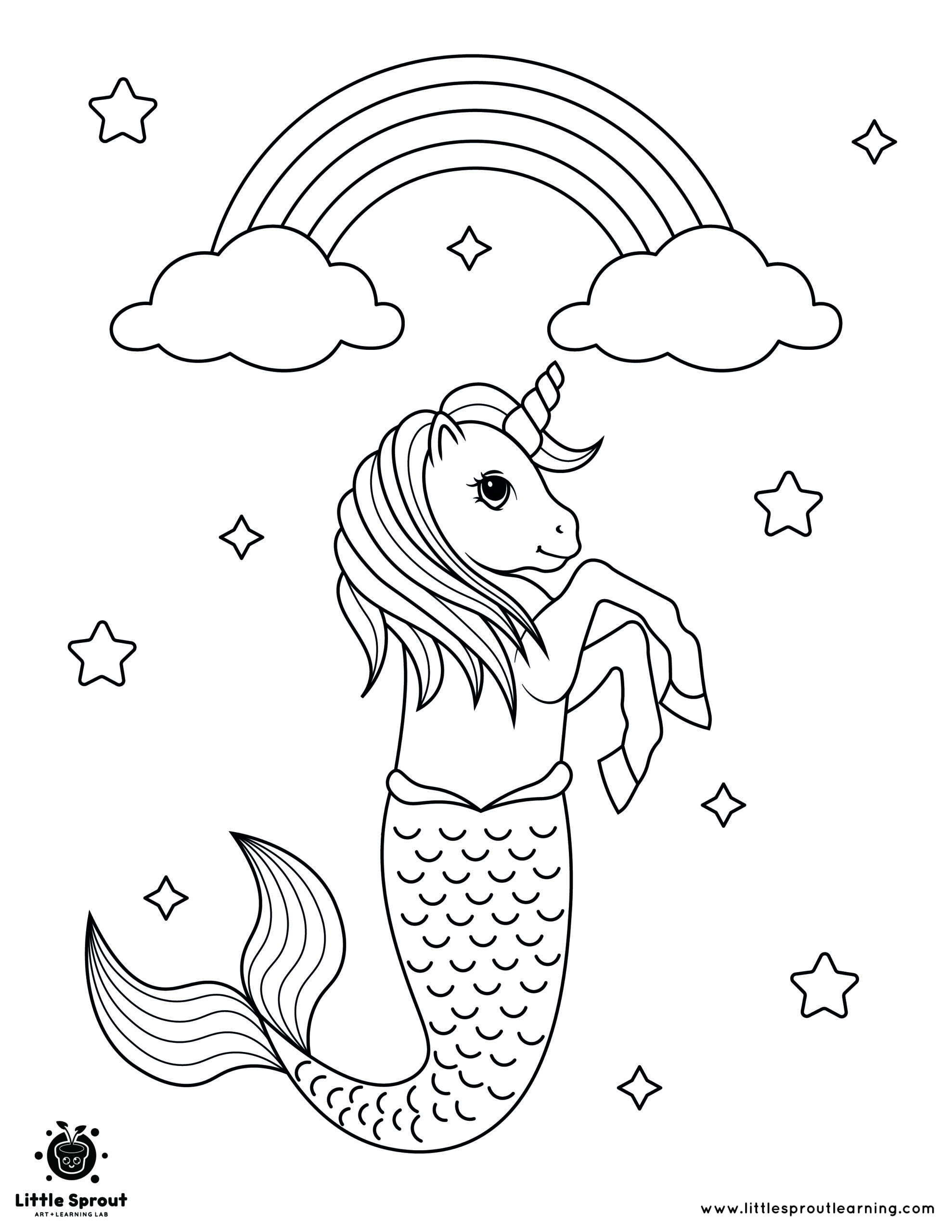 Rainbow Mermaid Unicorn Little Sprout Art Learning Lab