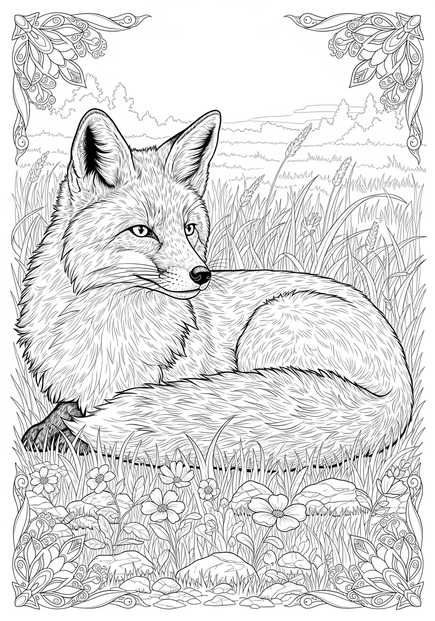 printable fox coloring pages printable fox coloring pages