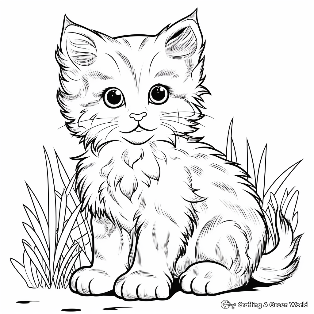 Realistic Kitten Coloring Pages Free Printable  Realistic Kitten Coloring Pages Free Printable