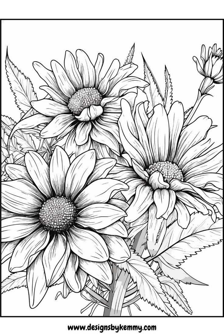 Relaxing Wild Flowers Coloring Pages Coloring Pages For Adults Designs By Kemmy Relaxing Wild Flowers Coloring Pages Coloring Pages For Adults Designs By Kemmy
