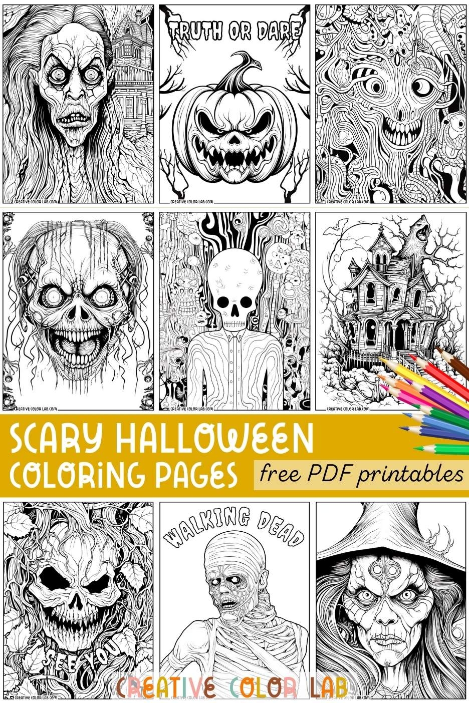 free printable scary halloween coloring pages free printable scary halloween coloring pages