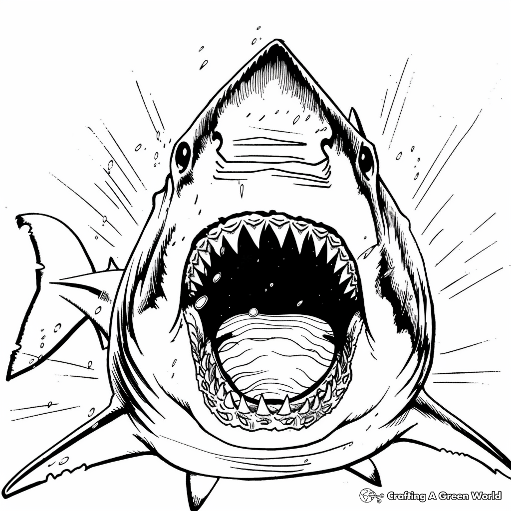 Scary Shark Coloring Pages Free Printable  Scary Shark Coloring Pages Free Printable