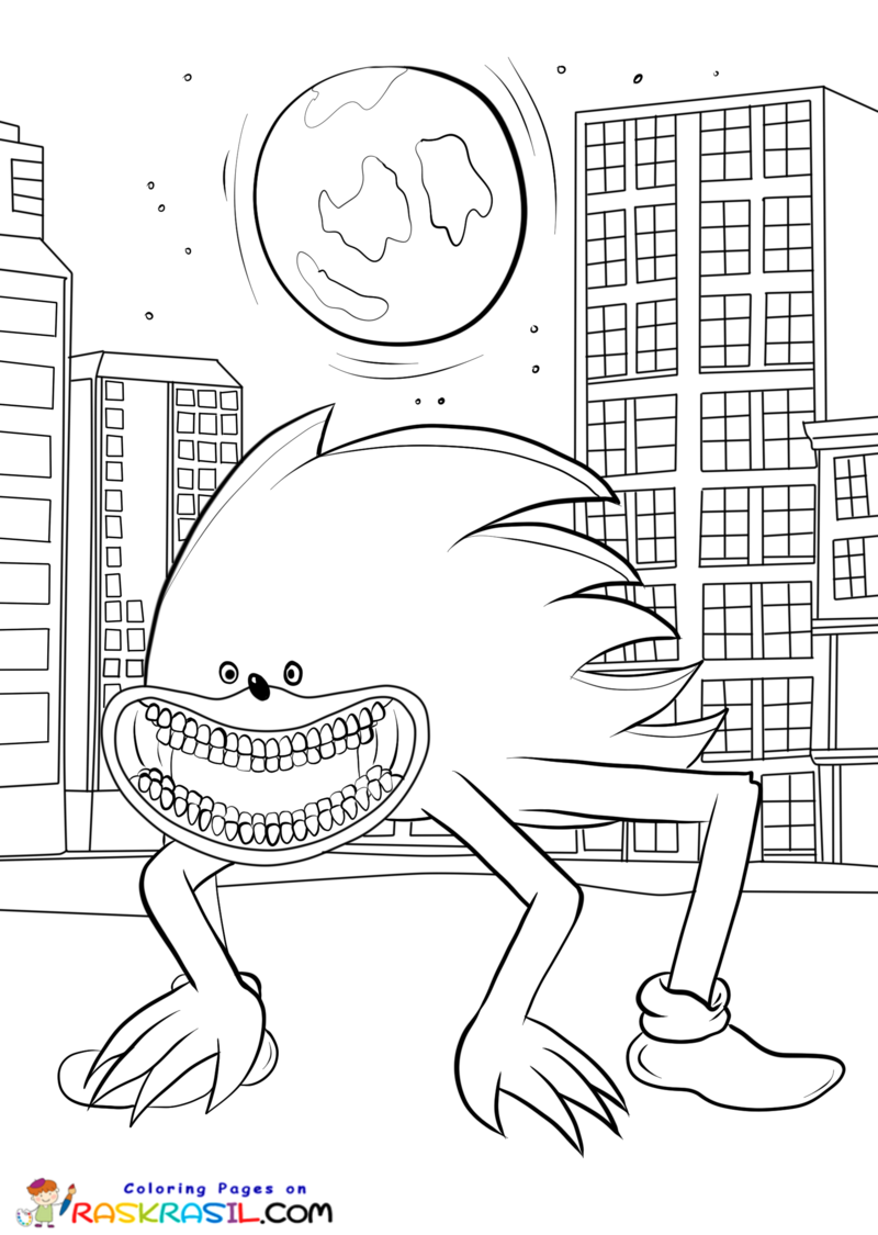 Shin Sonic Coloring Pages Shin Sonic Coloring Pages