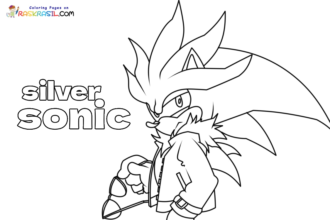 silver sonic coloring pages
