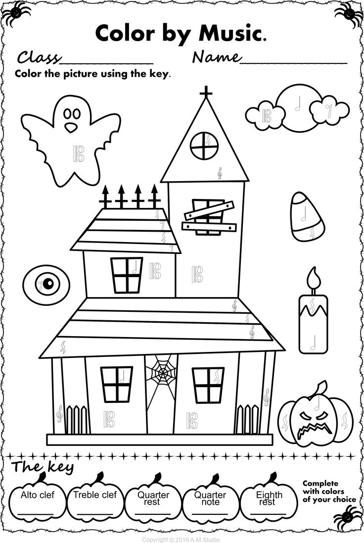 Simple And Fun Halloween Music Activity For Kids This Set Contains 13 Designs In 3 Different  Simple And Fun Halloween Music Activity For Kids This Set Contains 13 Designs In 3 Different