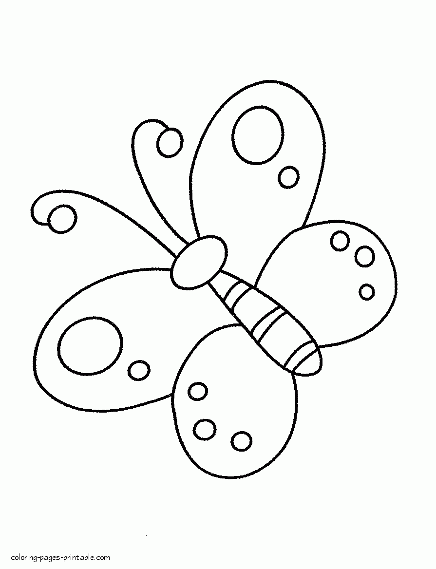Simple Butterfly Coloring Pages For Preschoolers Simple Butterfly Coloring Pages For Preschoolers