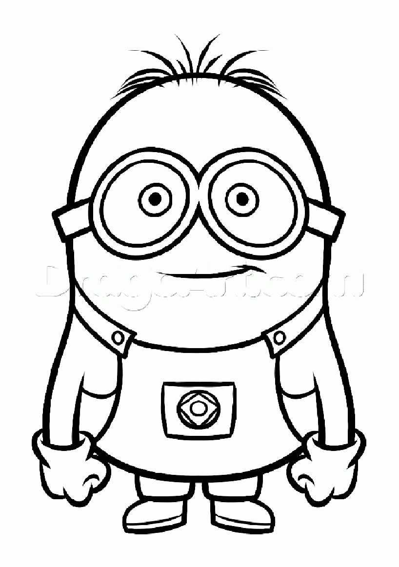 Simple Coloring Of A Young Minion Despicable Me Coloring Pages Simple Coloring Of A Young Minion Despicable Me Coloring Pages