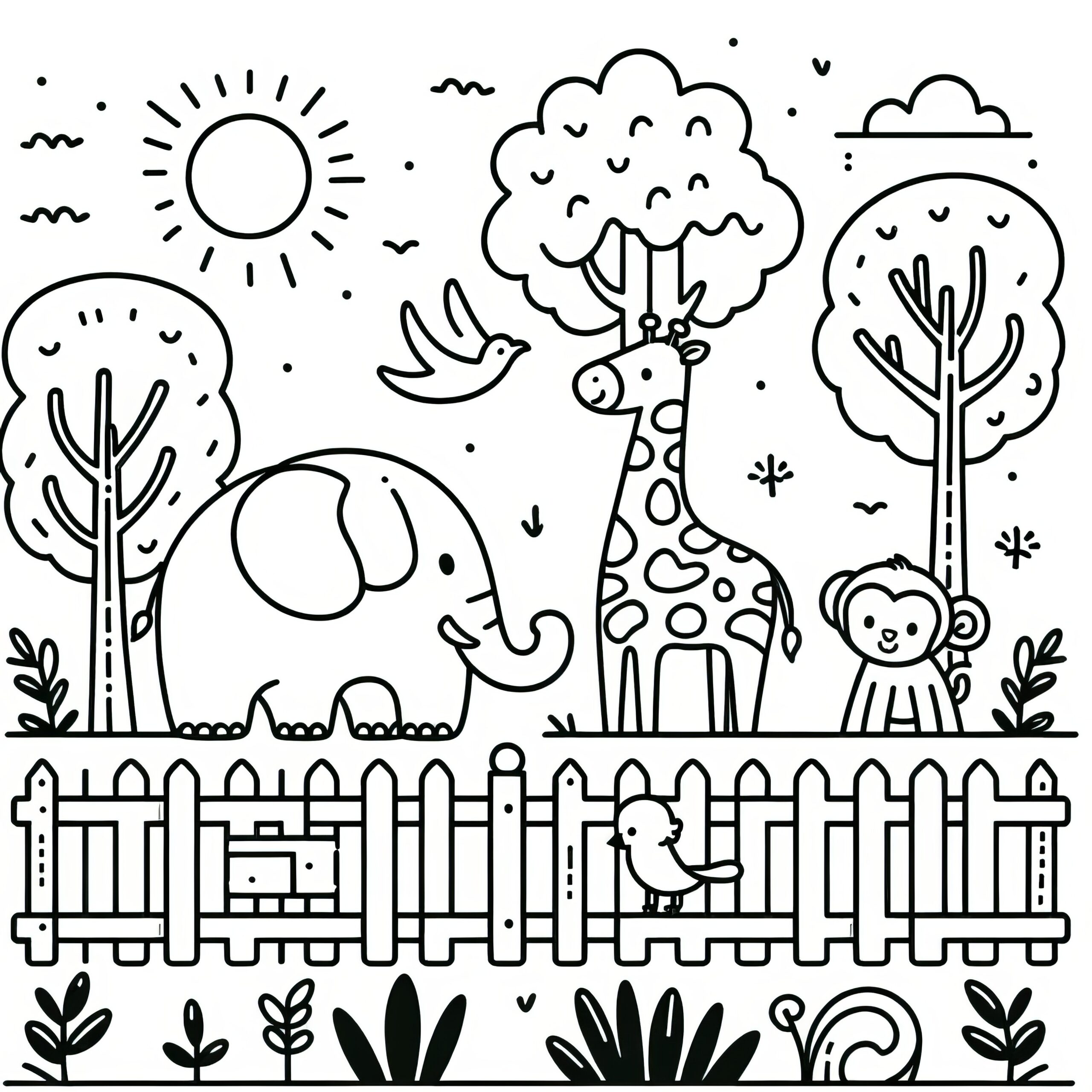 zoo animal coloring pages zoo animal coloring pages