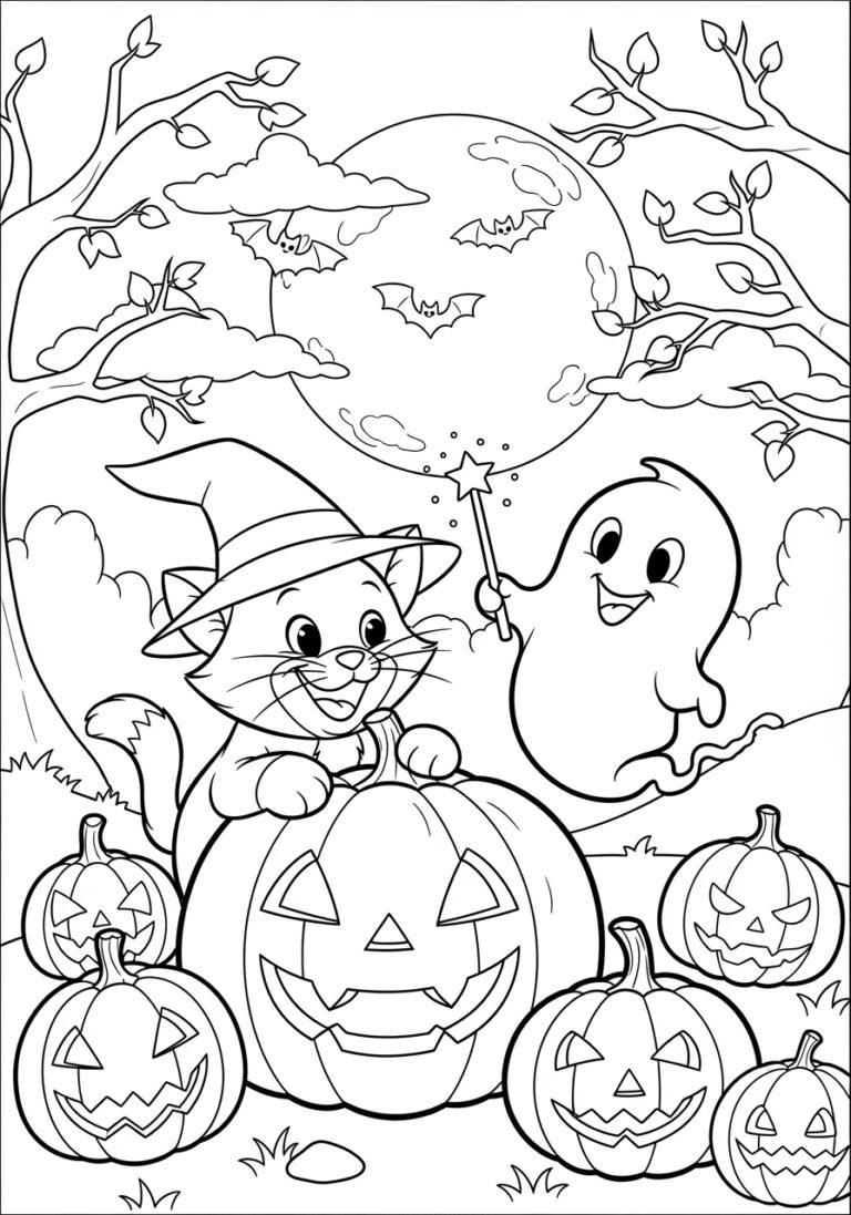 Simple Disney Halloween Coloring Page Free Printable Simple Disney Halloween Coloring Page Free Printable