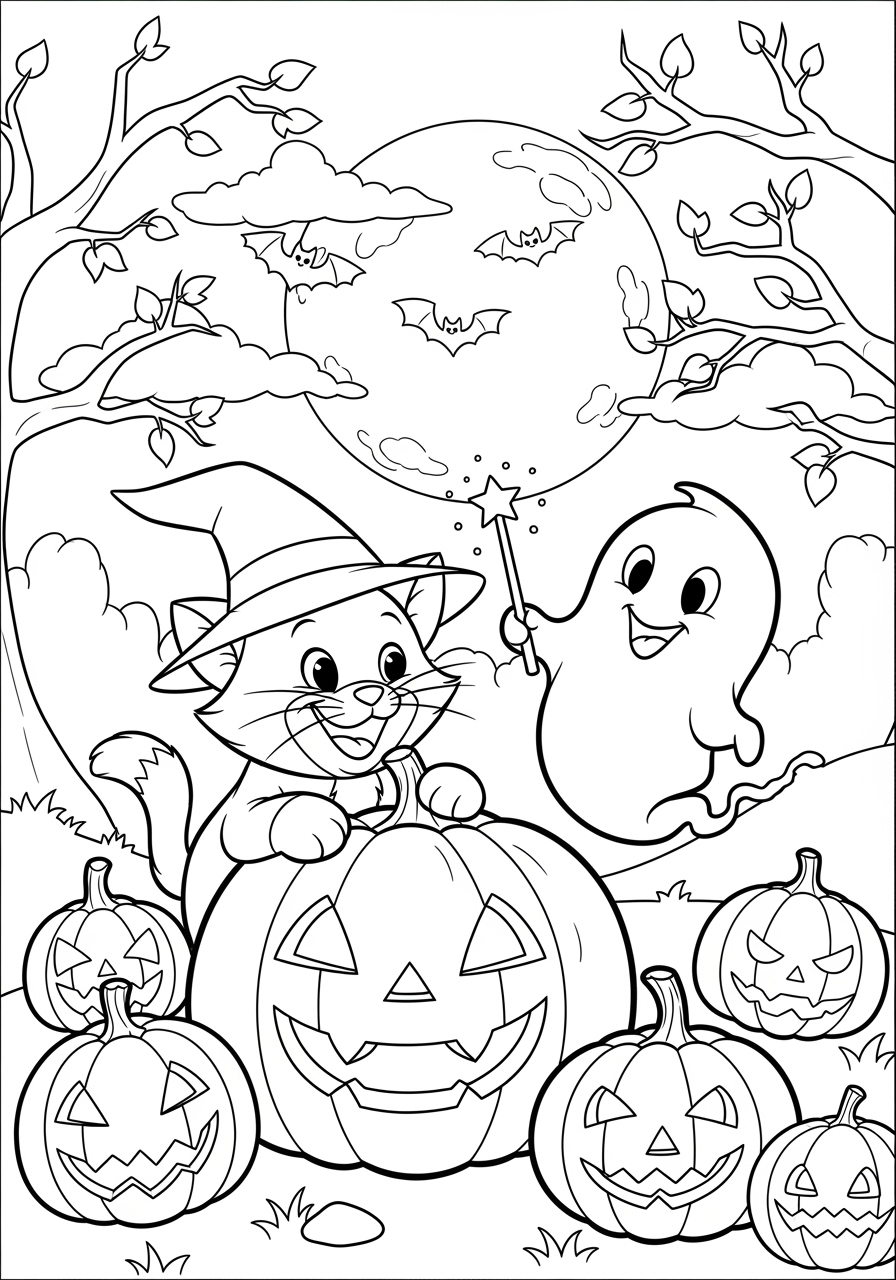 Simple Disney Halloween Coloring Page Free Printable Simple Disney Halloween Coloring Page Free Printable