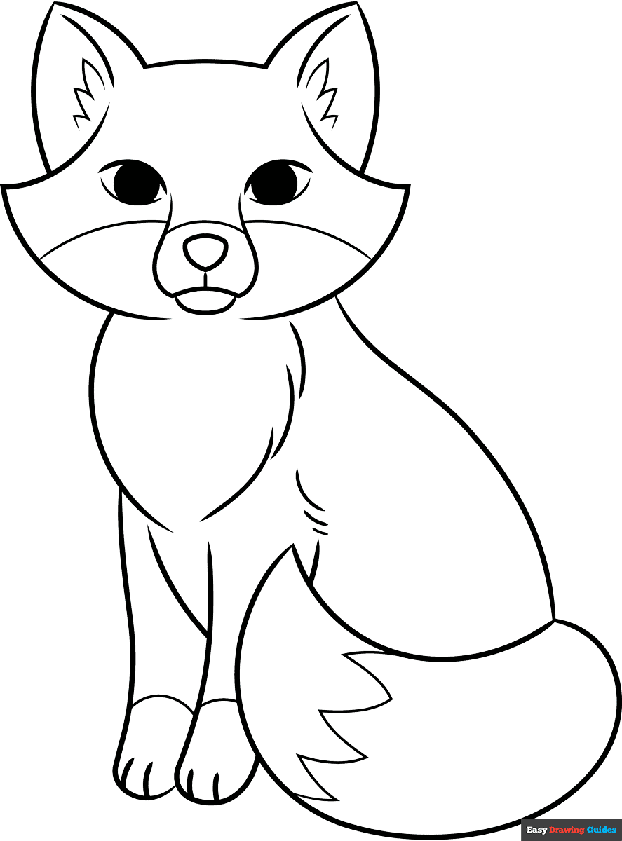 cute fox coloring pages cute fox coloring pages