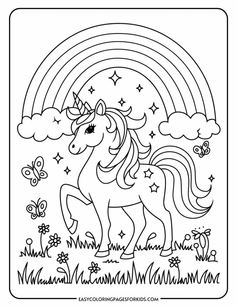 Simple Rainbow Coloring Page 10 Free Printable PDF Pages Easy Coloring Pages For Kids Simple Rainbow Coloring Page 10 Free Printable PDF Pages Easy Coloring Pages For Kids