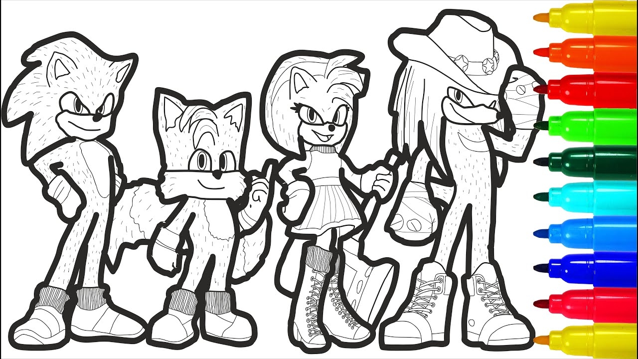 Sonic 2 Brave Friends Coloring Pages YouTube Sonic 2 Brave Friends Coloring Pages YouTube