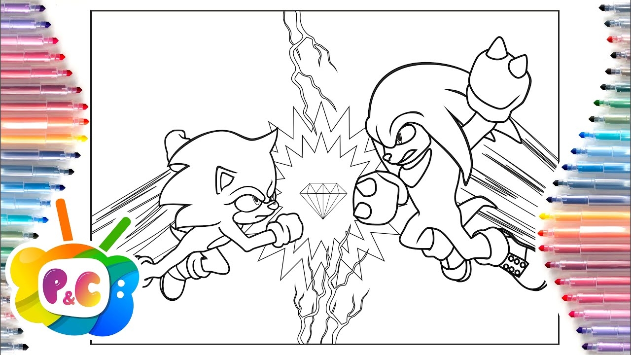 Sonic 2 The Hedgehog Coloring Pages Sonic Vs Knuckles Coloring Alan Walker Fade NCS Release YouTube