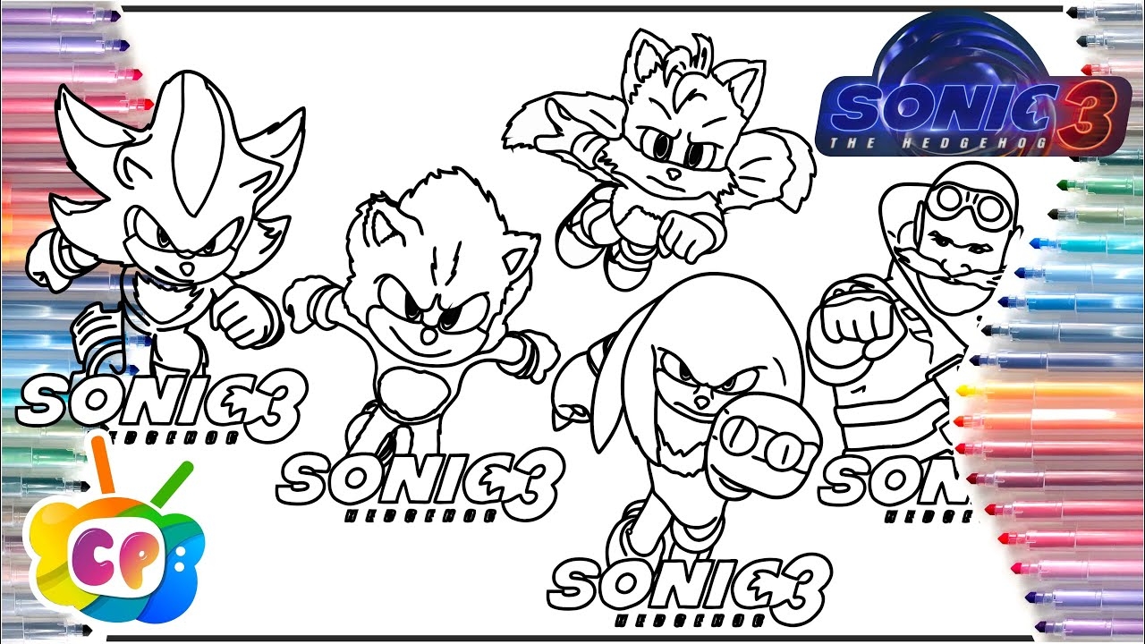 Sonic 3 All Characters Sonic Coloring Pages Movie How To Draw Sonic 3 YouTube Sonic 3 All Characters Sonic Coloring Pages Movie How To Draw Sonic 3 YouTube
