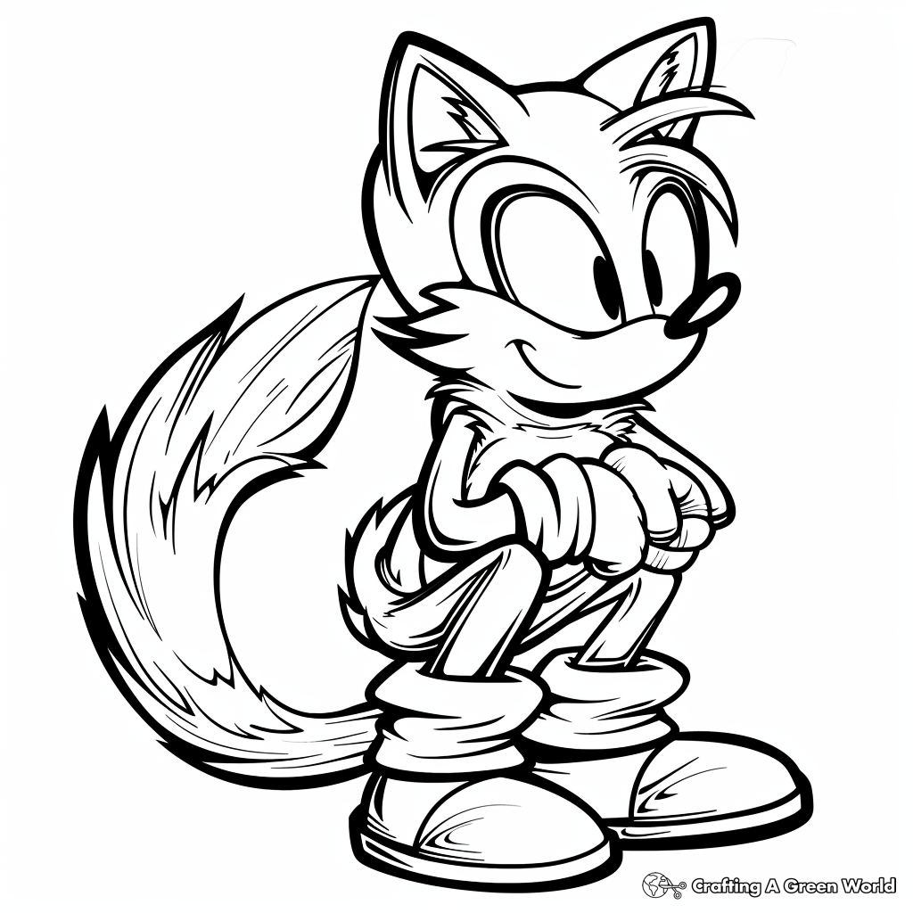tails the fox coloring pages tails the fox coloring pages