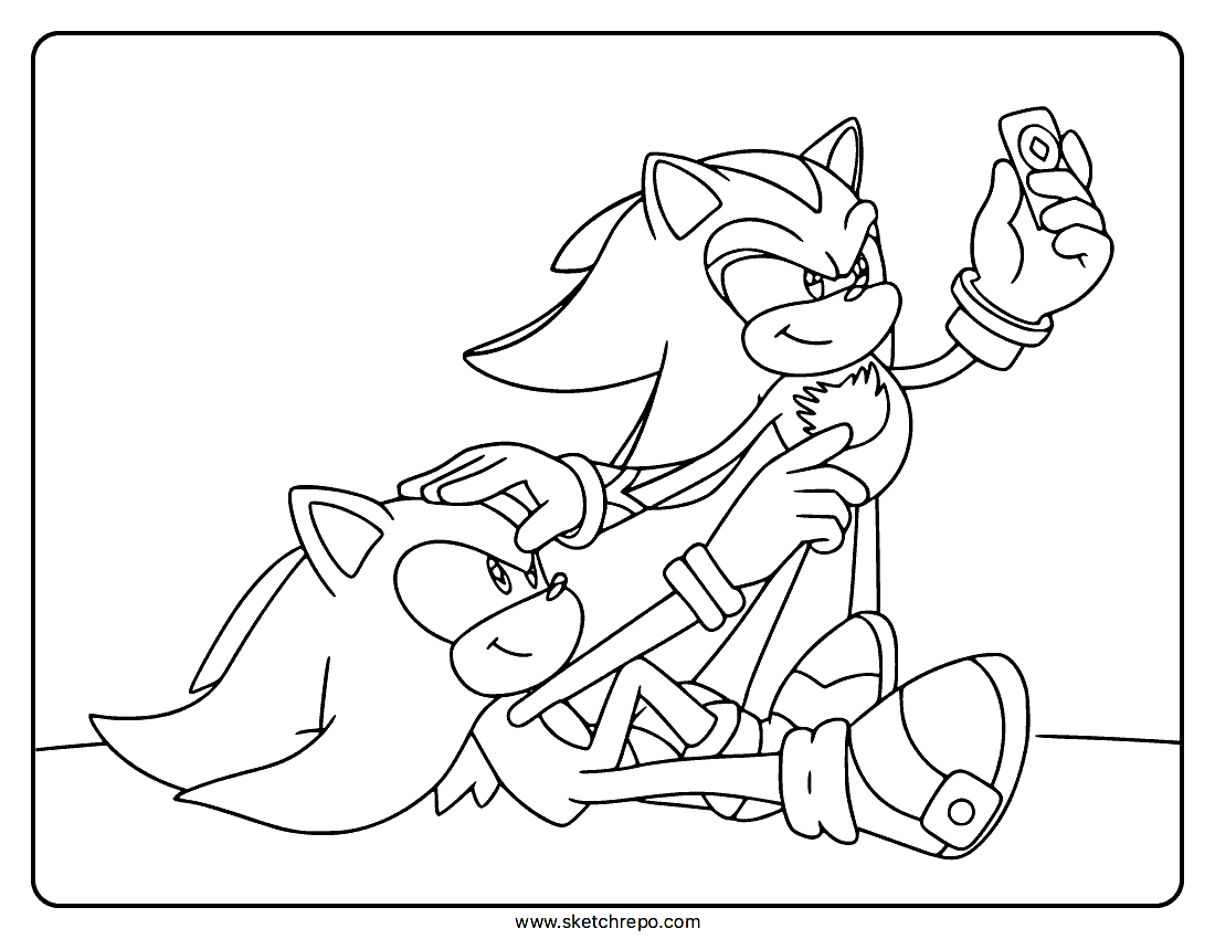 Sonic And Shadow Coloring Page Sketch Repo Sonic And Shadow Coloring Page Sketch Repo