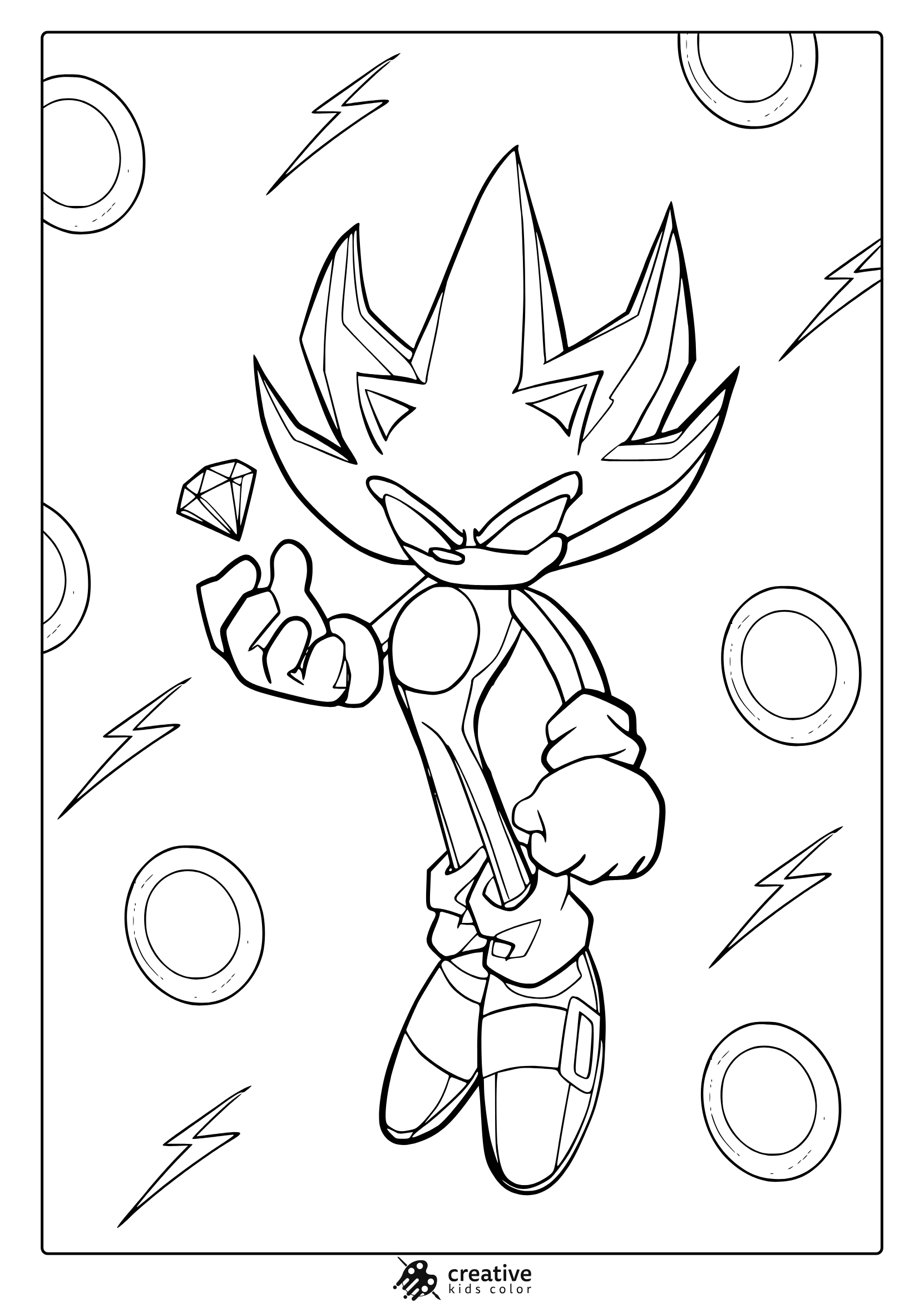 Sonic Coloring Pages 40 Free Printable PDF  Sonic Coloring Pages 40 Free Printable PDF