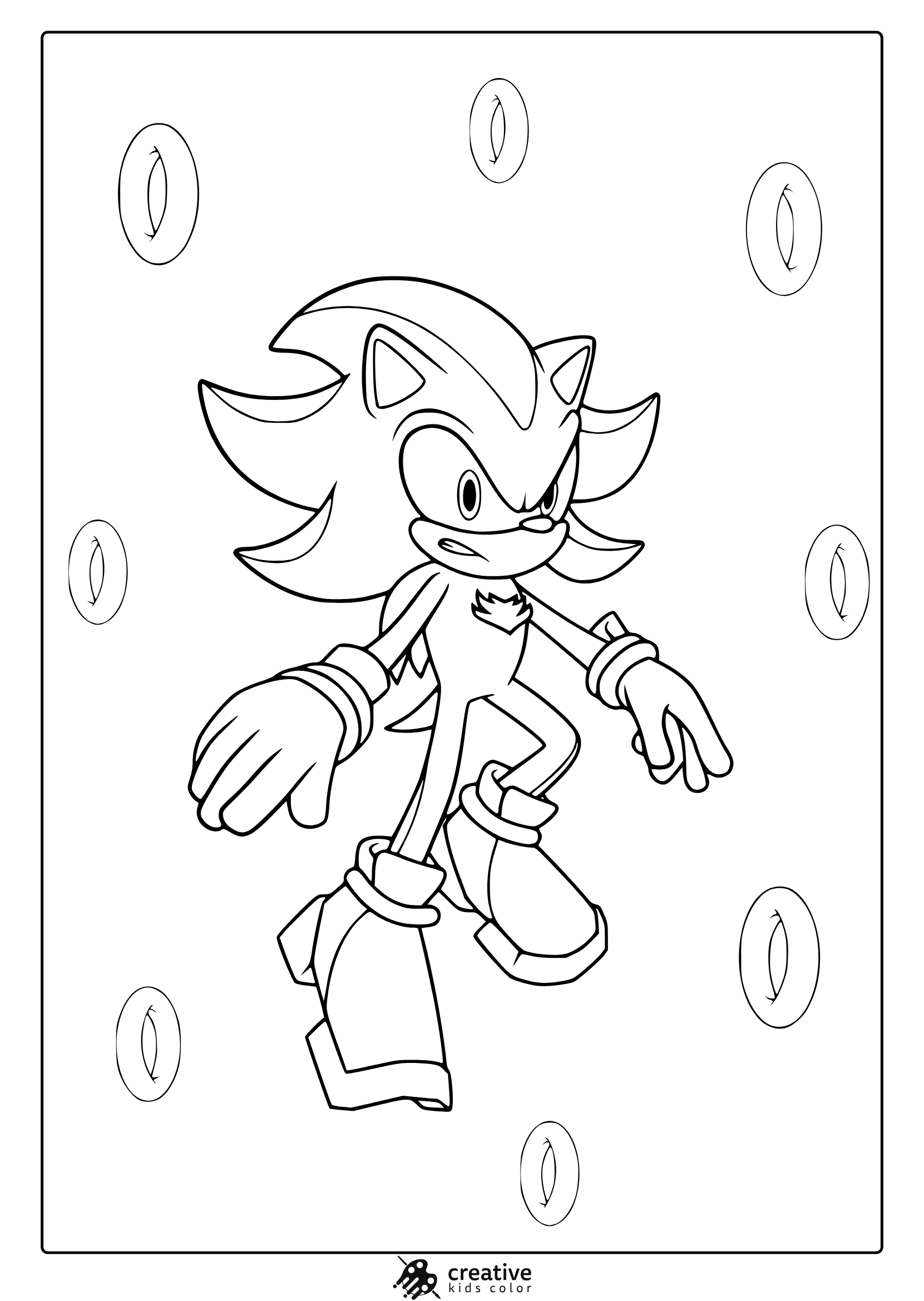 Sonic Coloring Pages 40 Free Printable PDF  Sonic Coloring Pages 40 Free Printable PDF