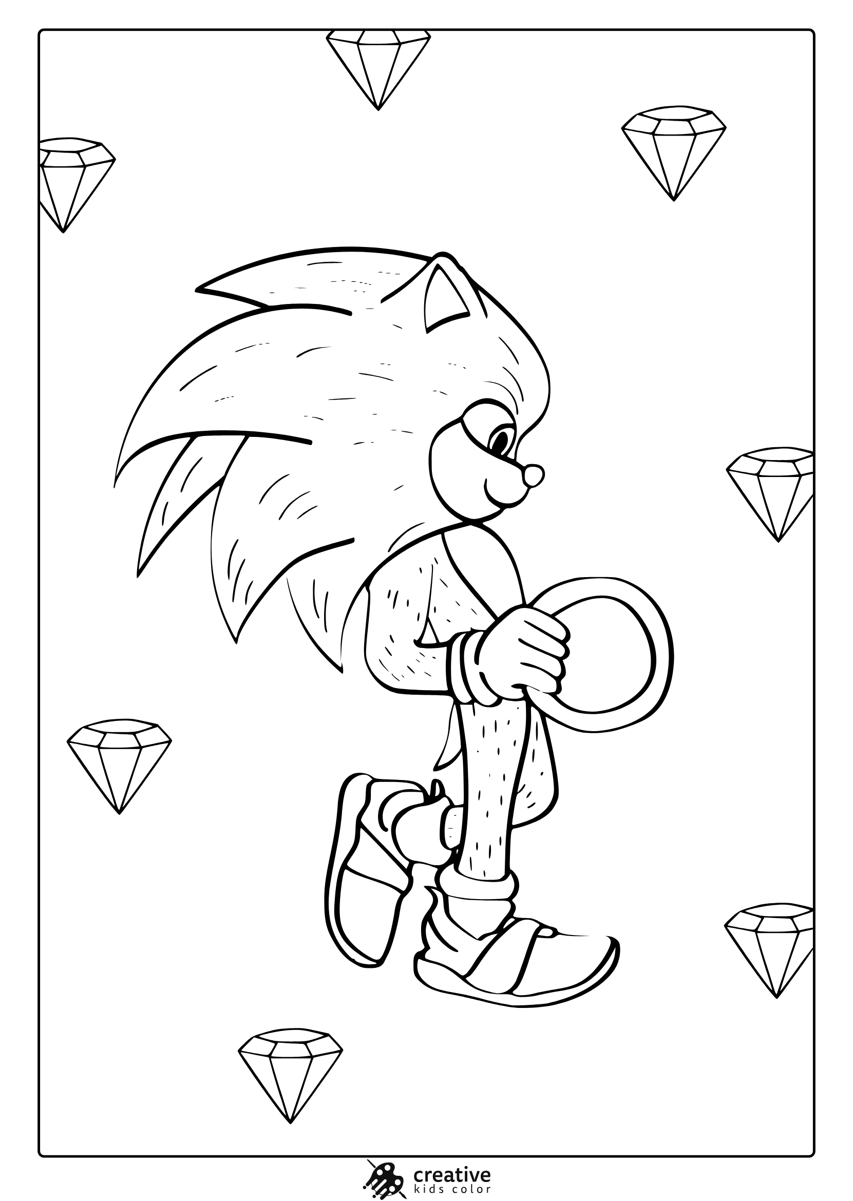 Sonic Coloring Pages 40 Free Printable PDF  Sonic Coloring Pages 40 Free Printable PDF