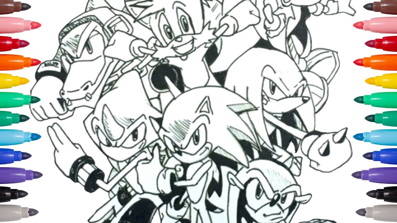 Sonic Coloring Pages Coloring Sonic Team All Characters YouTube Sonic Coloring Pages Coloring Sonic Team All Characters YouTube