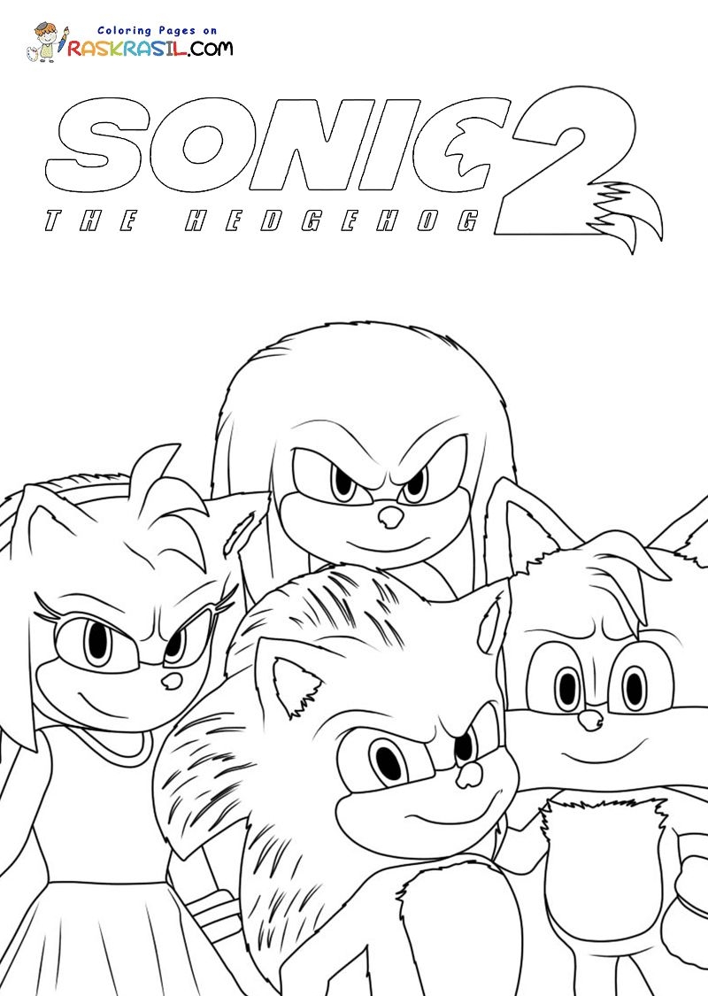 Sonic The Hedgehog 2 Movie Coloring Pages Printable Sonic The Hedgehog 2 Movie Coloring Pages Printable