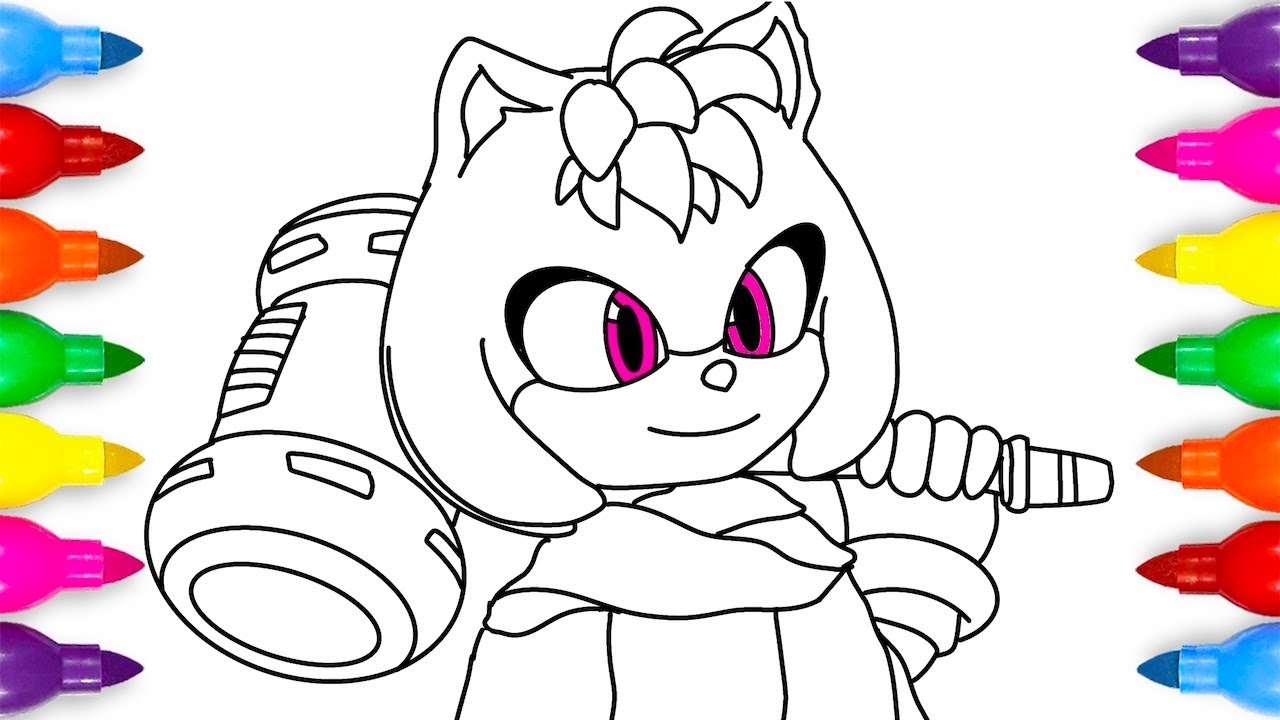 sonic the hedgehog amy coloring pages sonic the hedgehog amy coloring pages