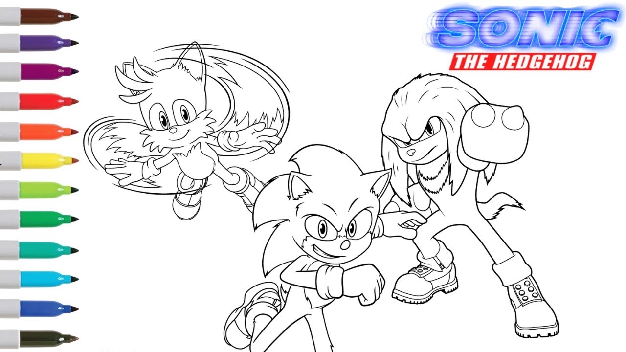 Sonic The Hedgehog Coloring Book Page Sonic Knuckles Tails Sonic The Hedgehog Movie 2 YouTube Sonic The Hedgehog Coloring Book Page Sonic Knuckles Tails Sonic The Hedgehog Movie 2 YouTube