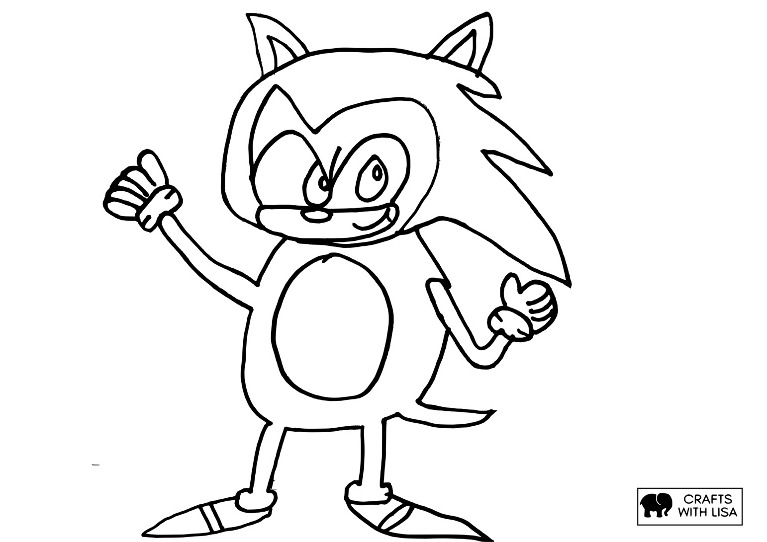 Sonic The Hedgehog Coloring Page Crafts With Lisa Sonic The Hedgehog Coloring Page Crafts With Lisa