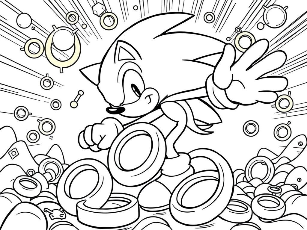 coloring pages of sonic