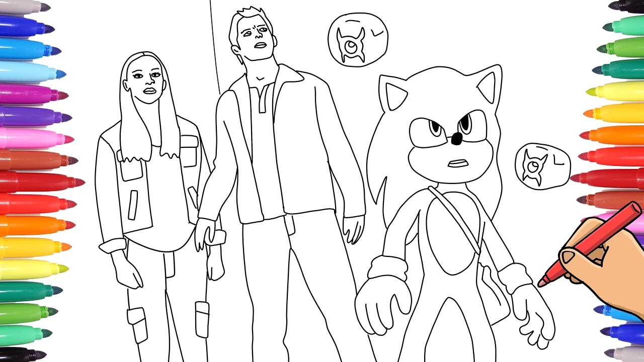 SONIC THE HEDGEHOG MOVIE COLORING PAGES HOW TO COLOR AND DRAW SONIC MADDIE AND TOM YouTube SONIC THE HEDGEHOG MOVIE COLORING PAGES HOW TO COLOR AND DRAW SONIC MADDIE AND TOM YouTube