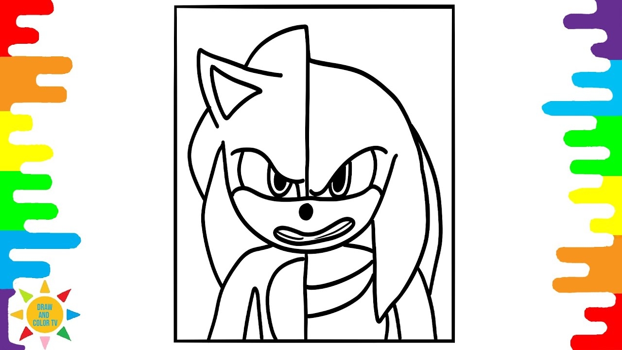 Sonic VS Knuckles Coloring Pages Sonic Coloring Pages Knuckles Coloring Kovan Thrill Is Gone YouTube