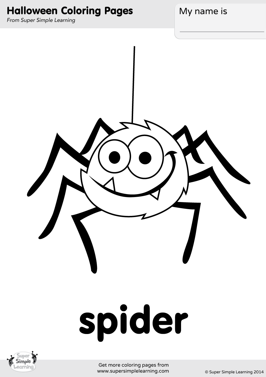 Spider Coloring Page Super Simple Spider Coloring Page Super Simple