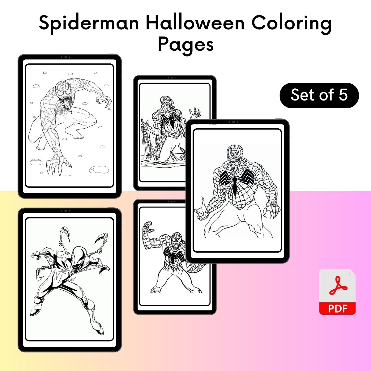 Spiderman Halloween Coloring Pages Template Printable PDF Spiderman Halloween Coloring Pages Template Printable PDF