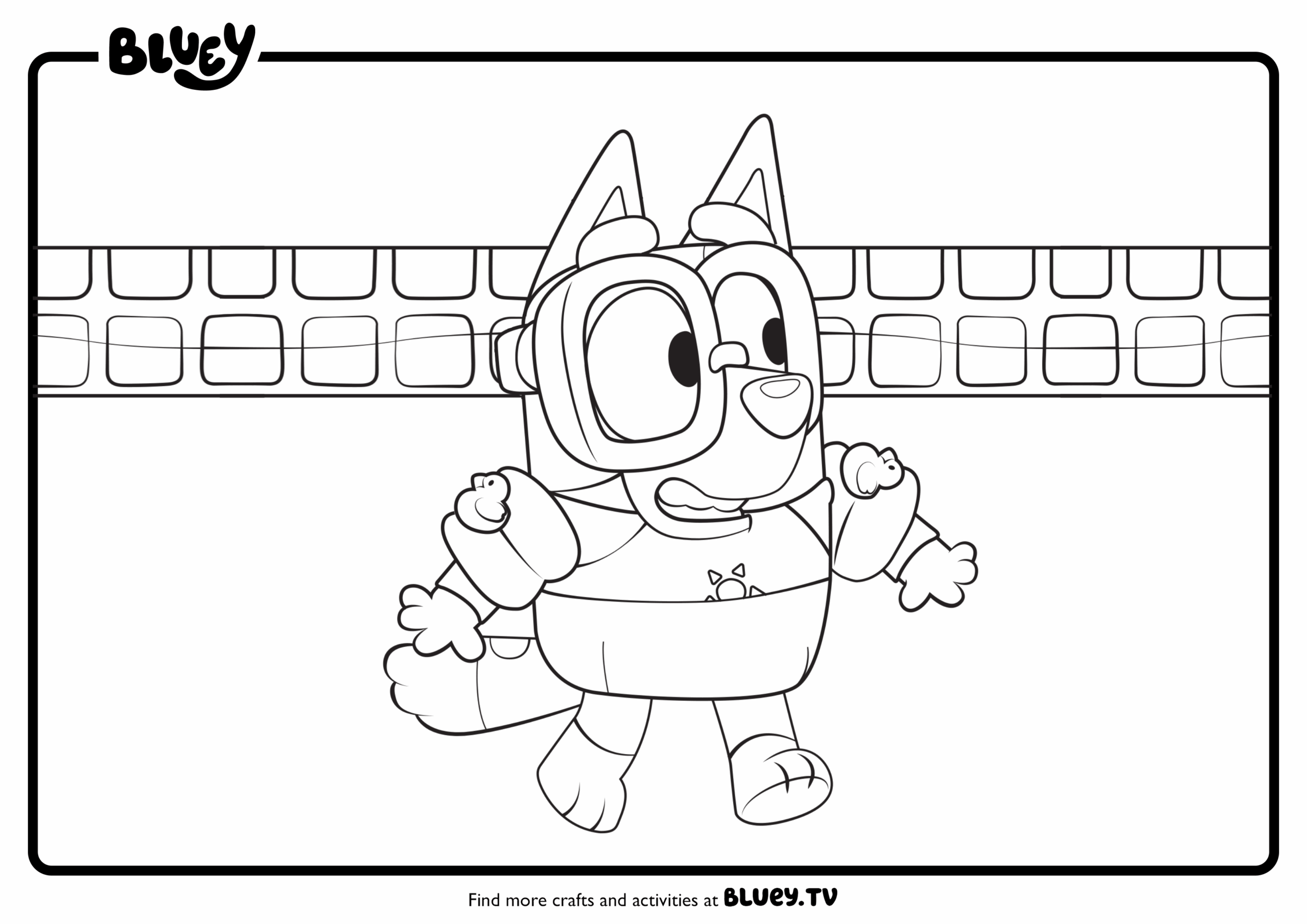 bluey and bingo coloring page bluey and bingo coloring page