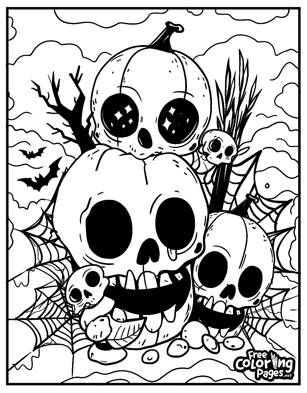 Spooky Halloween Coloring Pages Free Coloring Pages Spooky Halloween Coloring Pages Free Coloring Pages