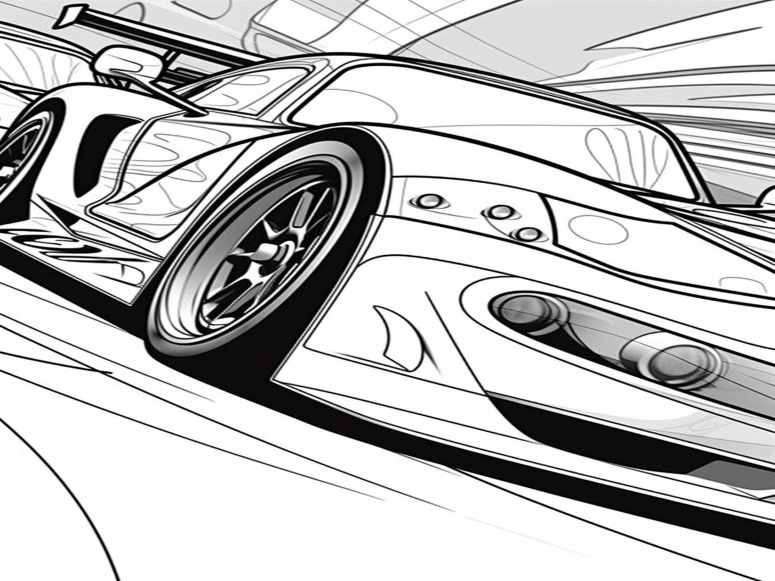 Sports Car Coloring Pages High speed Supercar Art PDF Download Etsy Sports Car Coloring Pages High speed Supercar Art PDF Download Etsy
