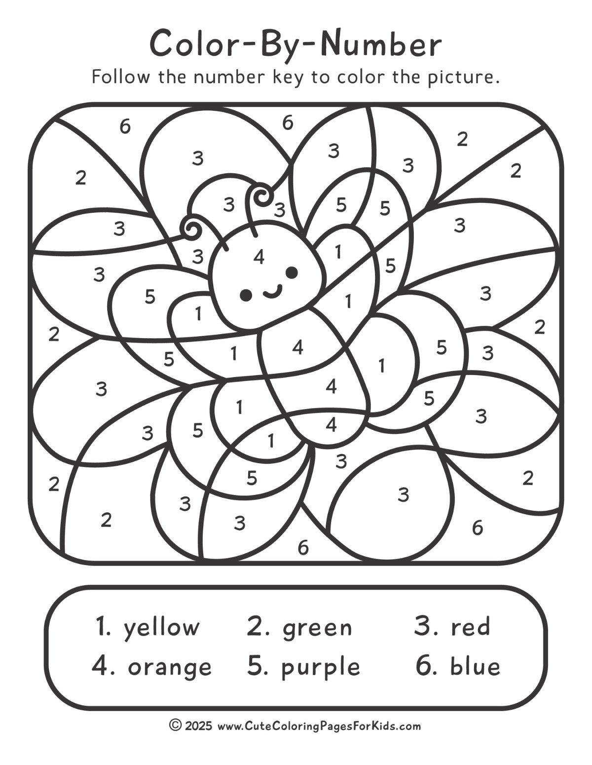 Spring Color By Number Free Printable Cute Coloring Pages For Kids Spring Color By Number Free Printable Cute Coloring Pages For Kids