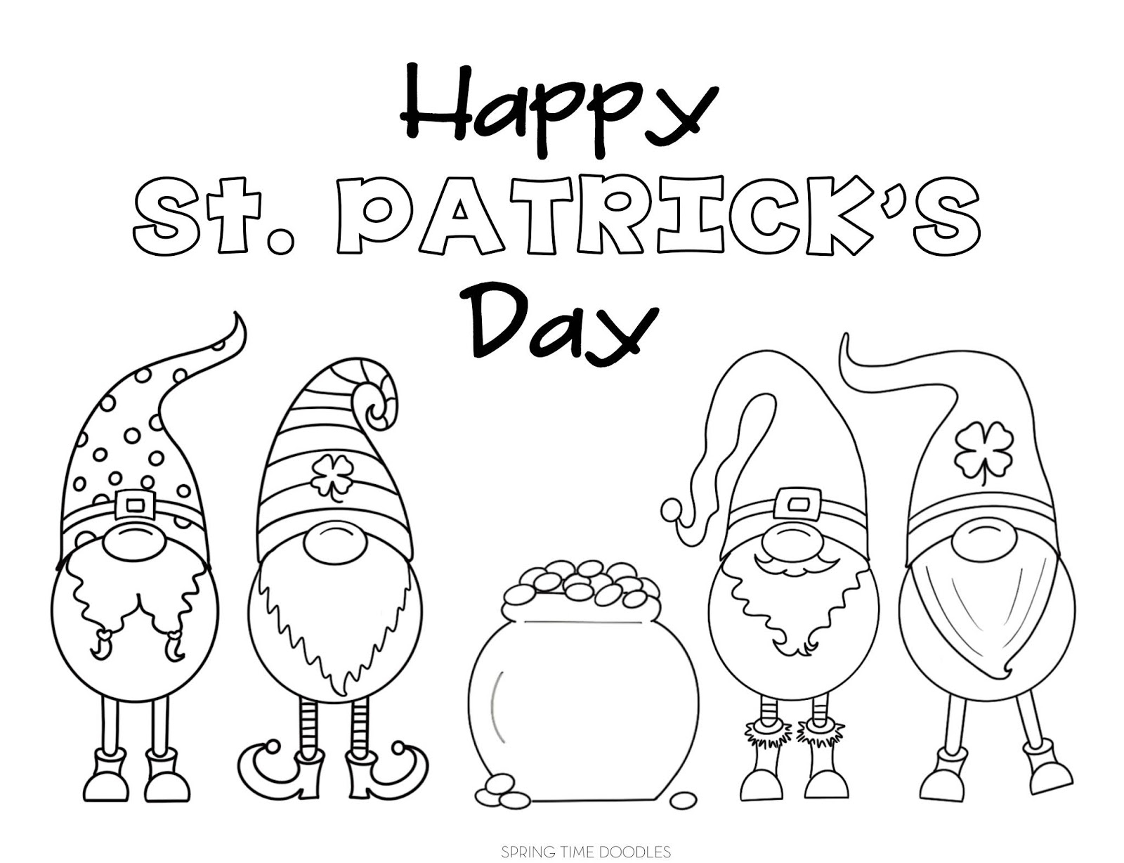 St Patrick s Day FREE Coloring Pages Spring Time Doodles St Patrick s Day FREE Coloring Pages Spring Time Doodles