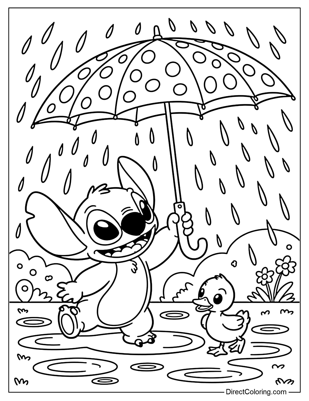 Stitch Coloring Pages Free PDF To Download And Print