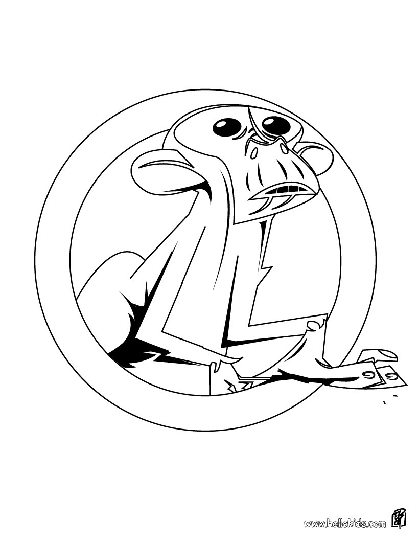 Strange Monkey Coloring Pages Hellokids Strange Monkey Coloring Pages Hellokids