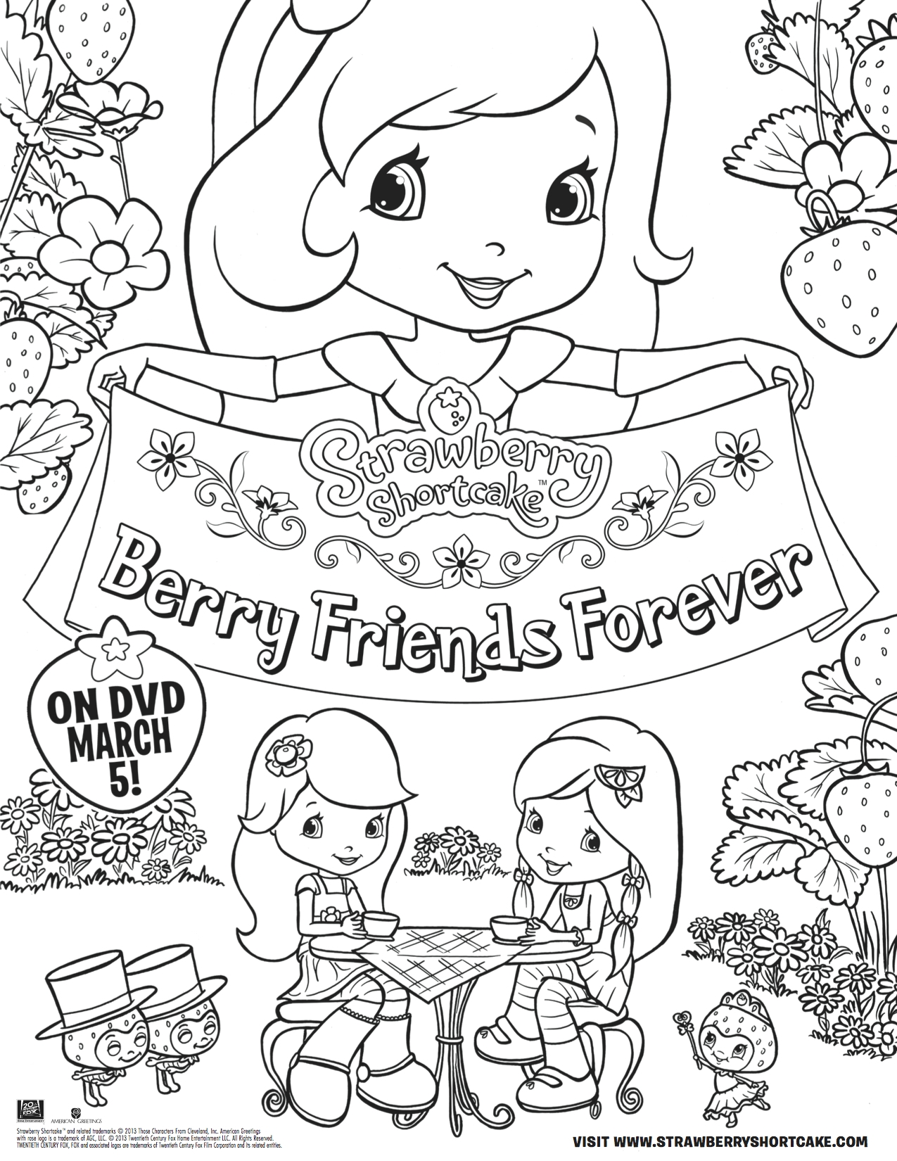 strawberry shortcake coloring page strawberry shortcake coloring page