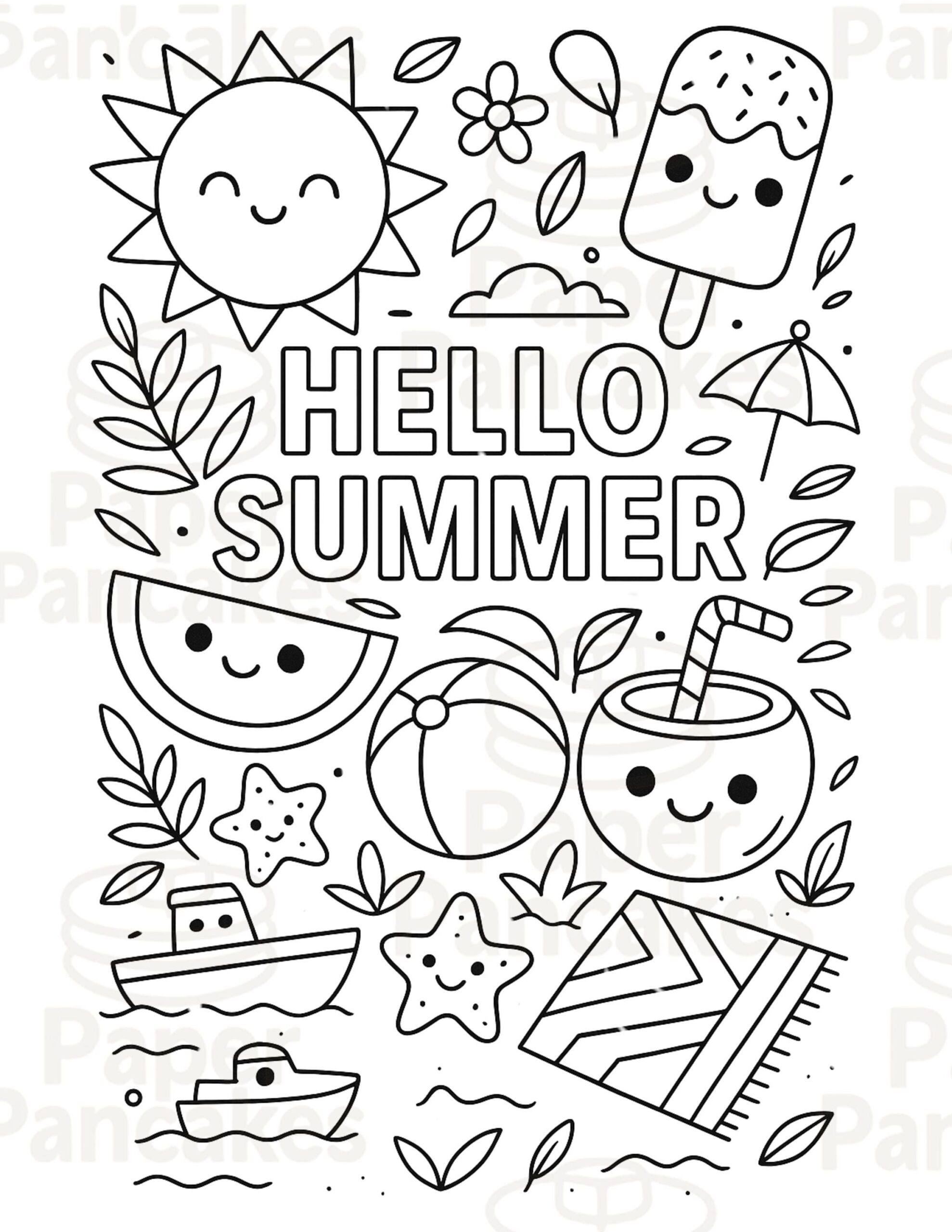 summer coloring pages printable summer coloring pages printable