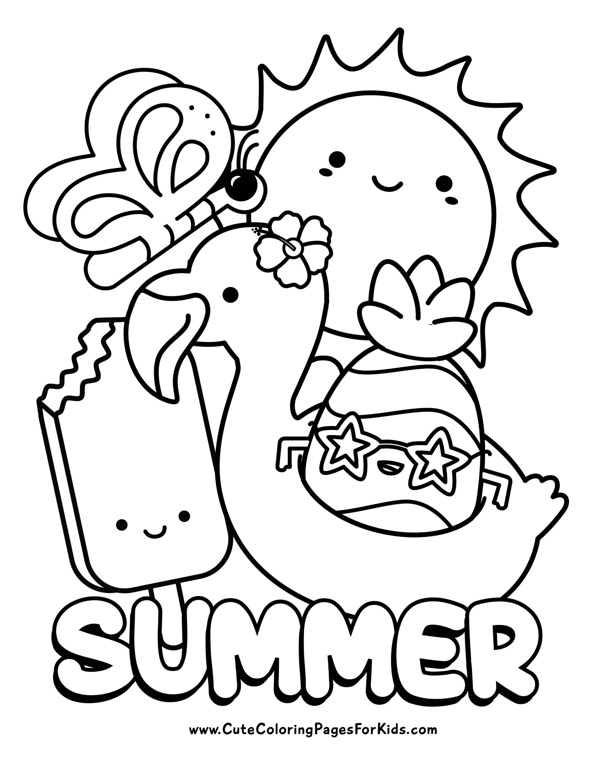 Summer Coloring Pages 10 Free Printable PDF Downloads Cute Coloring Pages For Kids Summer Coloring Pages 10 Free Printable PDF Downloads Cute Coloring Pages For Kids