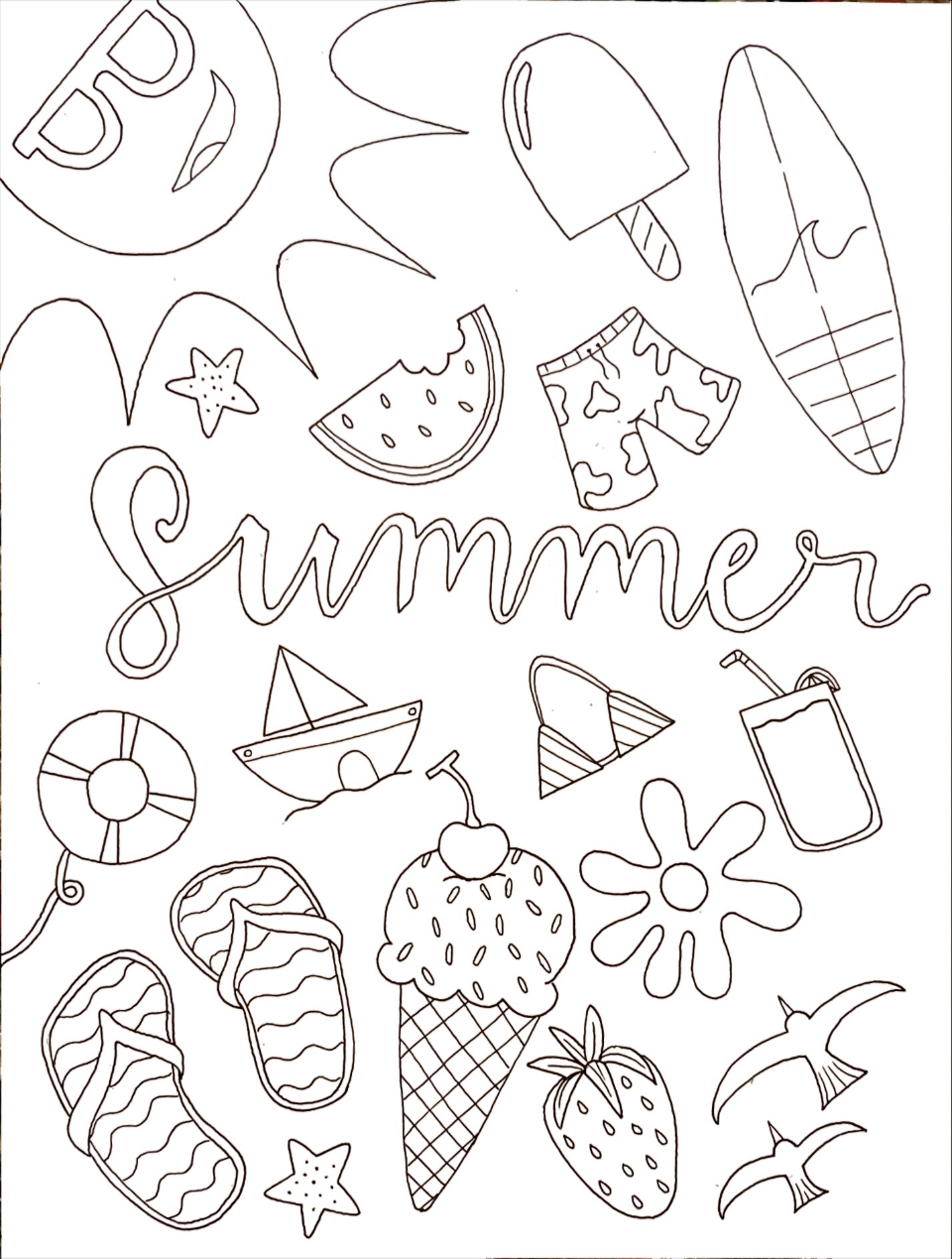 summer fun coloring pages summer fun coloring pages