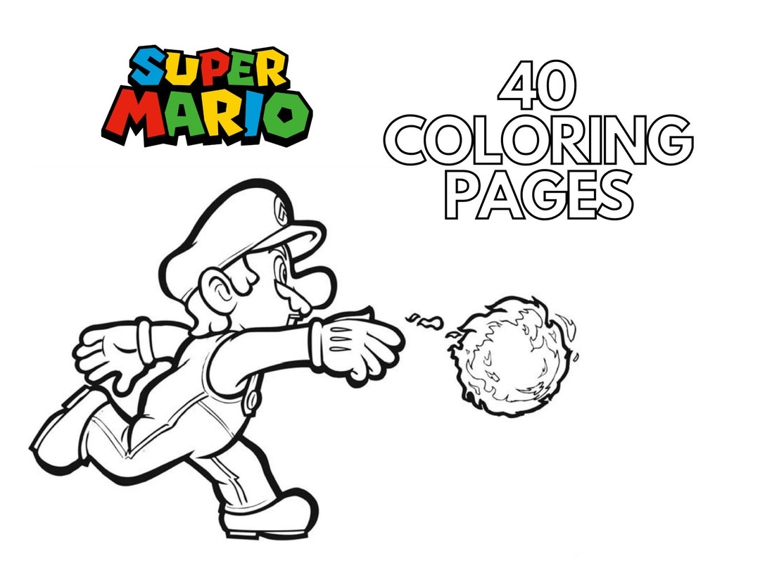 super mario brothers coloring pages